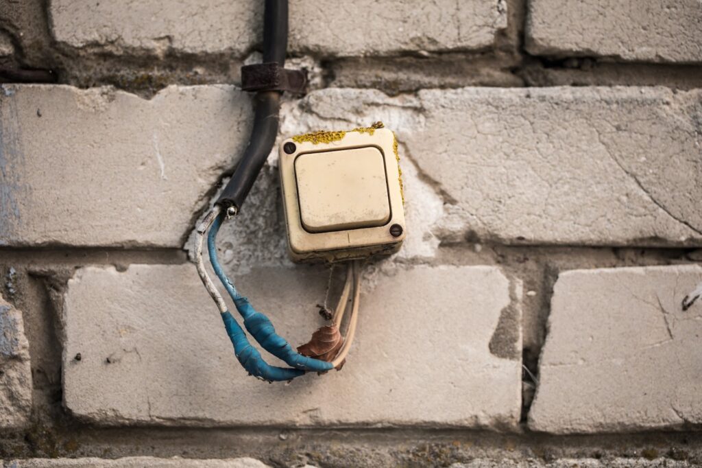 exposed wires